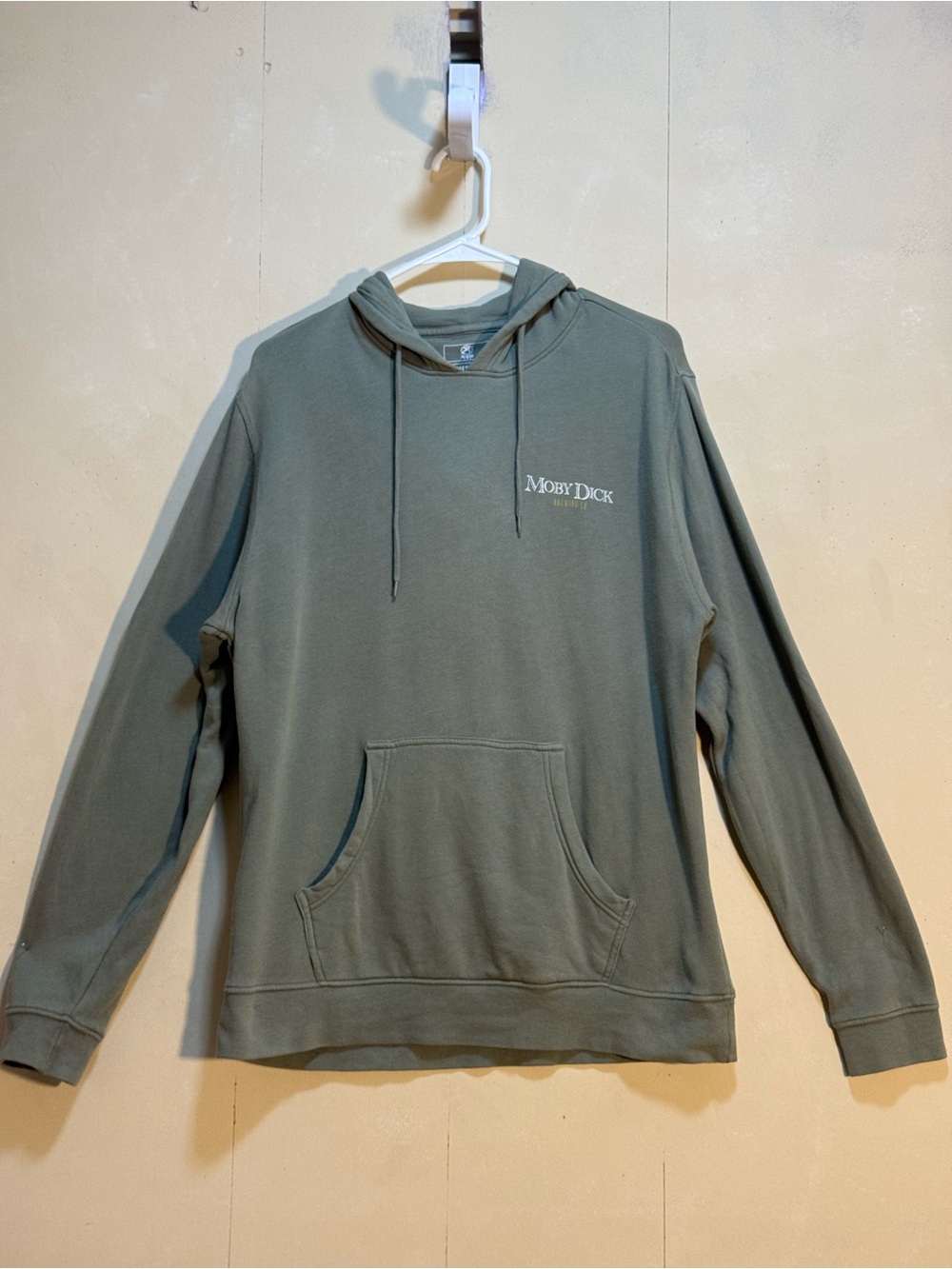 Moby Dick Brewery Sage Green Pullover Hoodie men’s Sz M